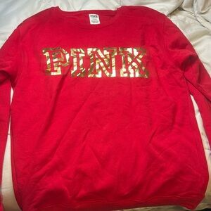 Victoria's Secret Pink Red Sweatshirt